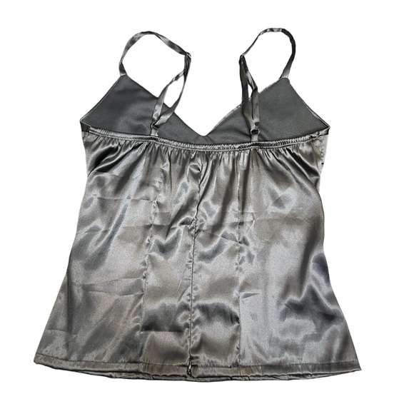 Y2K Forever 21 Satin Black Bandage Cami Top Size Medium - Picture 3 of 6